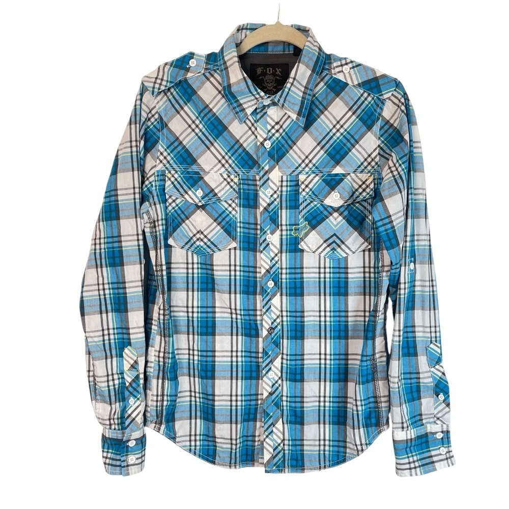 Fox Racing Epaulets Shirts Size Small Buttons Long Sleeve Western Motorcycle